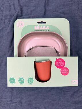 Beaba Baby Stainless Steel Meal Set in Terracotta